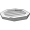 Ekena Millwork Octagonal Surface Mount PVC Gable Vent w/ 2"W x 2"P Brickmould Sill Frame, 18"W x 18"H GVPOC18X1803SN - alternate 2